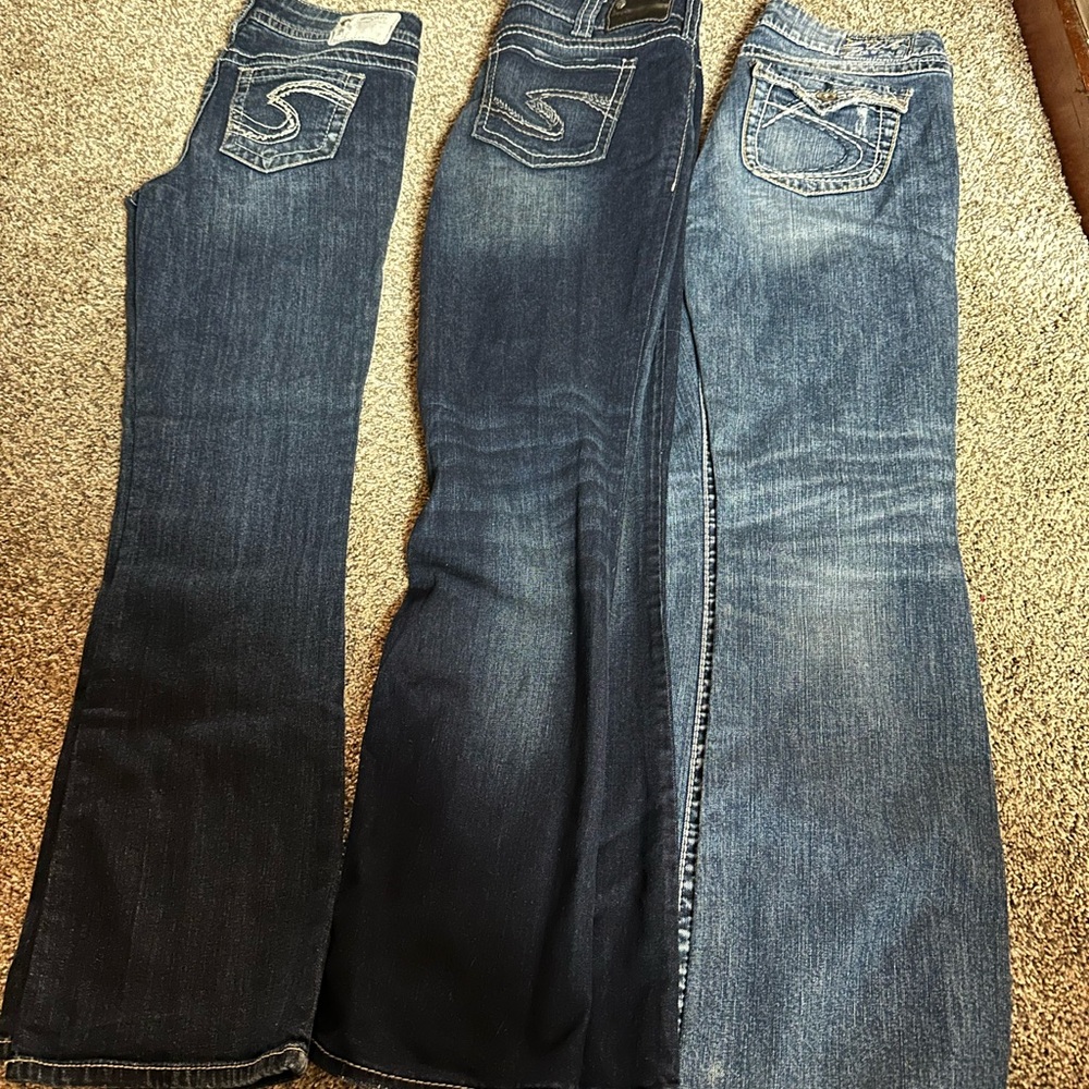 Bundle of three pairs of Silver Jeans (Two in size 29 & One size 30)